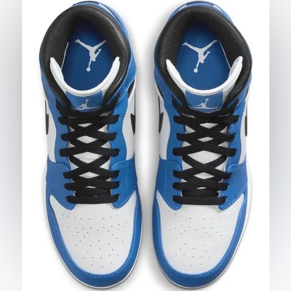 RARE Blue Jordan Mid TD 1 Football Cleats Size 14 - Picture 1 of 8